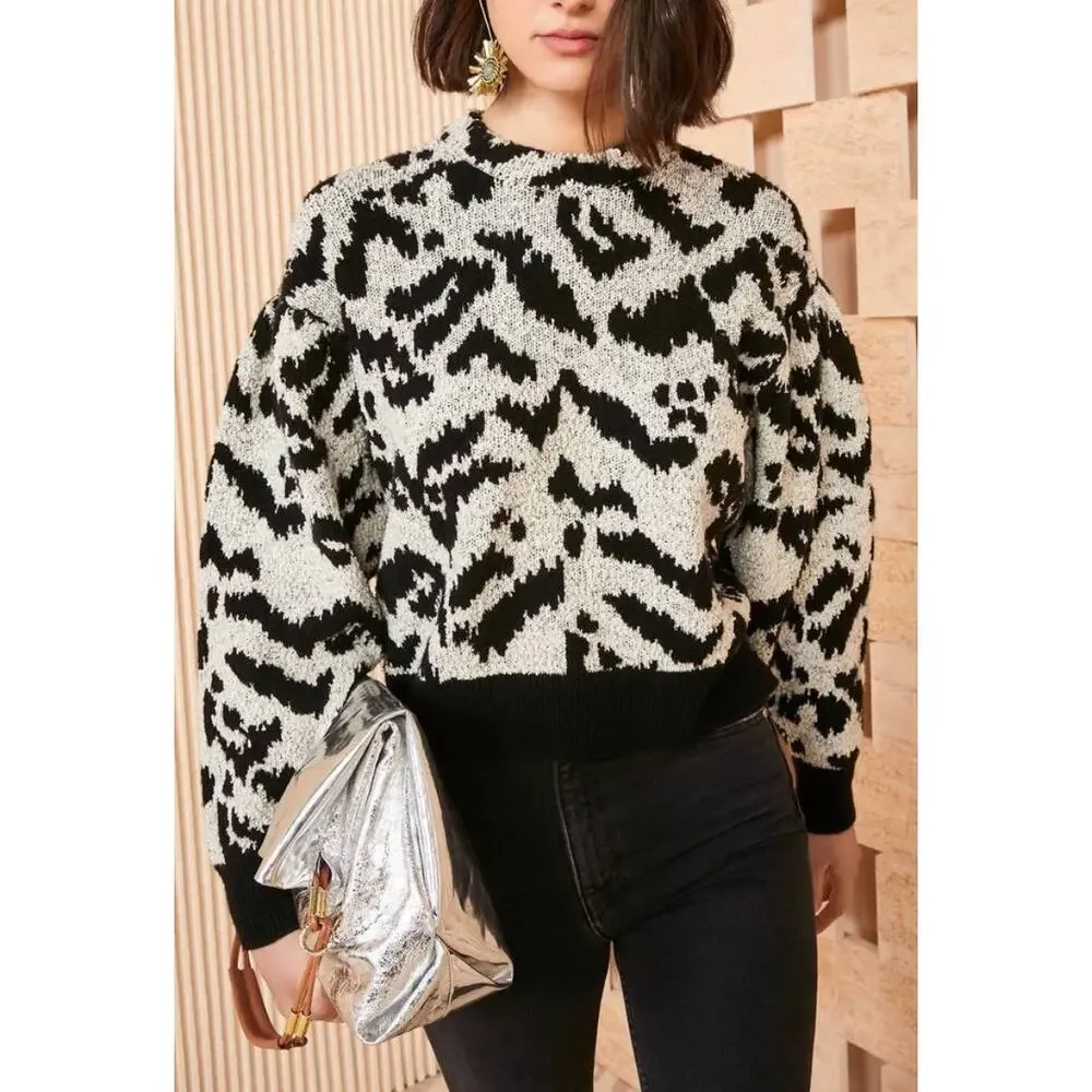 ULLA JOHNSON NWT Wool Blend Sweater Size Small Nalla Onyx $495 MSRP Quiet Luxury